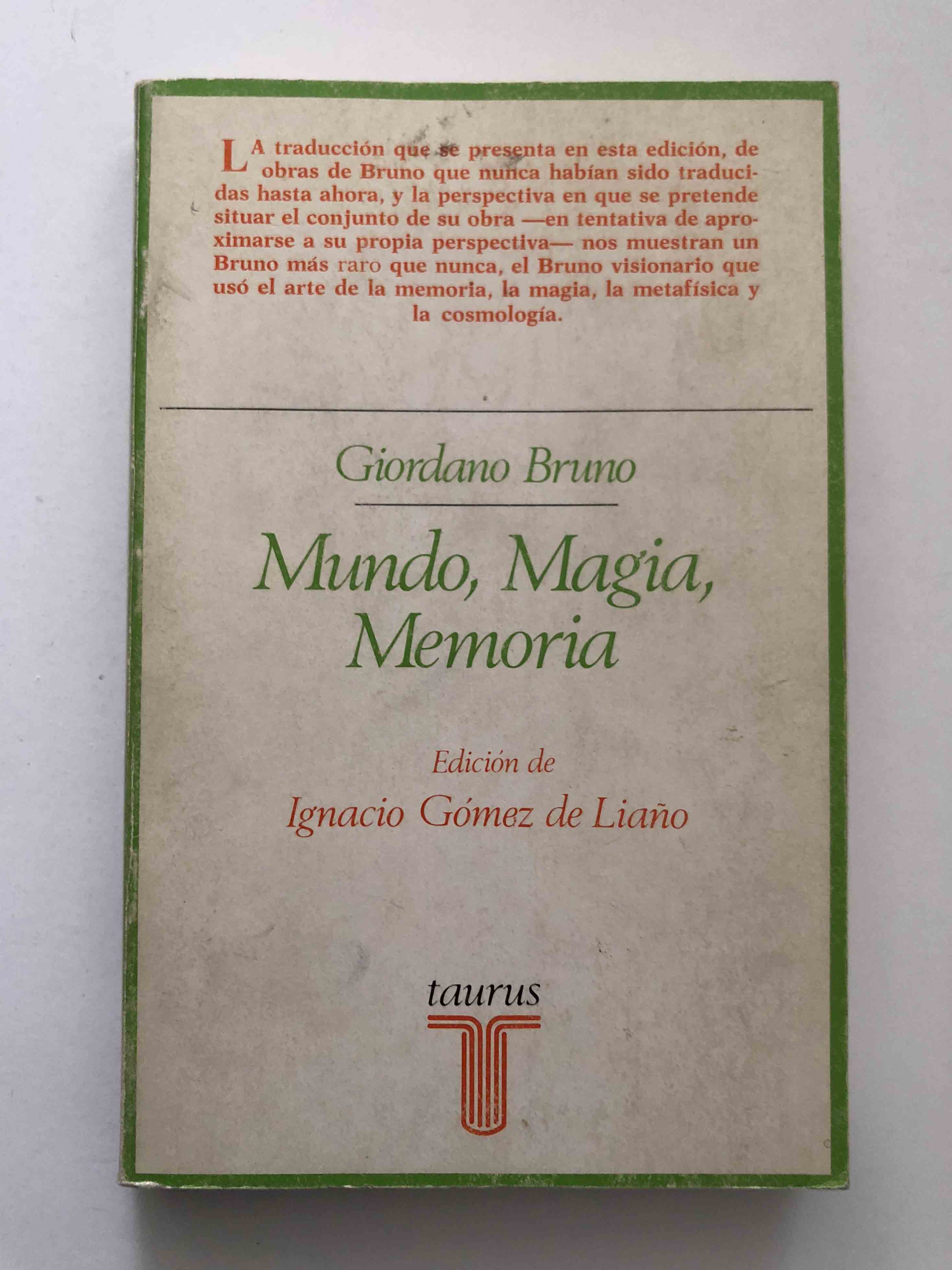 Mundo, Magia, Memoria